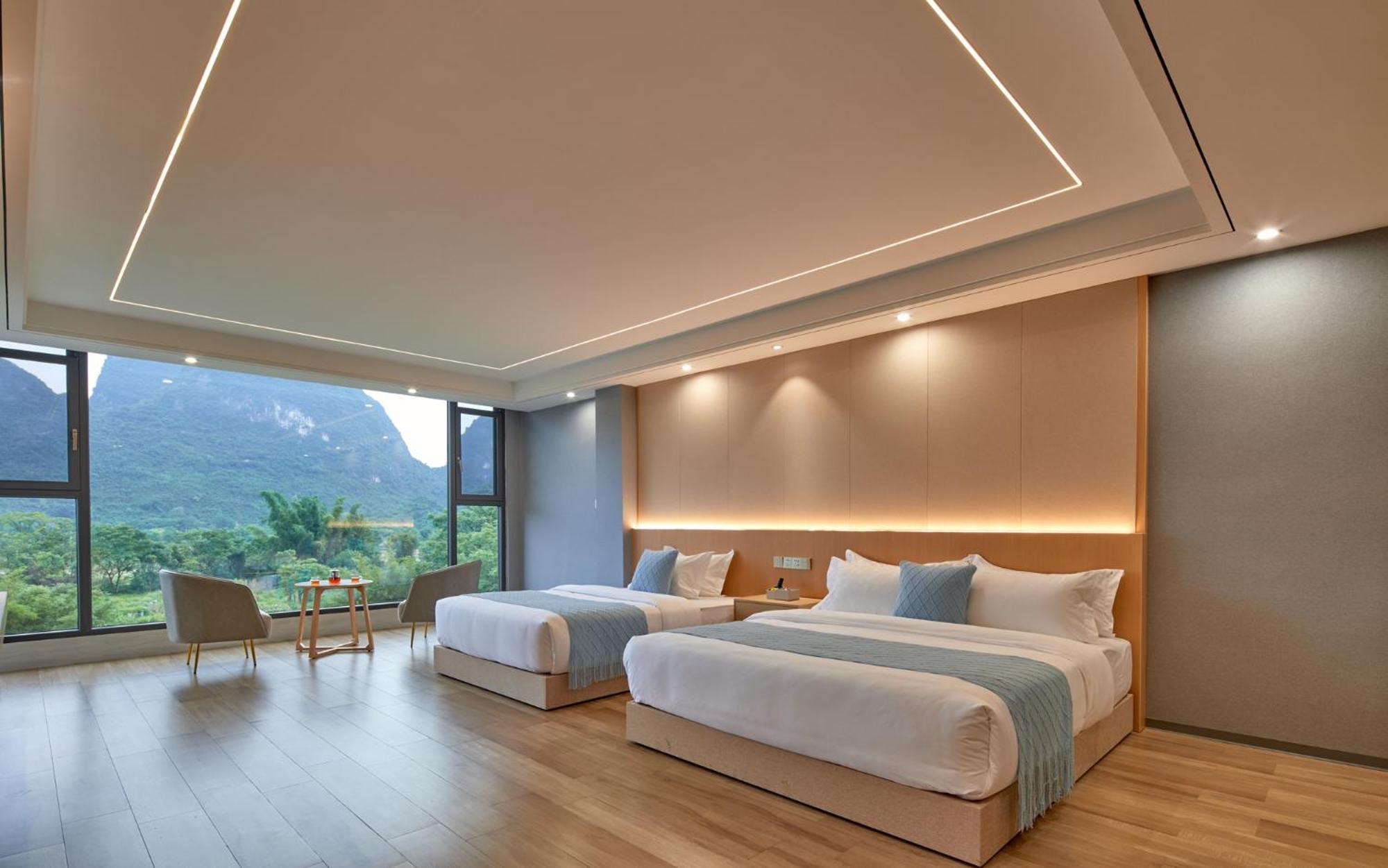 Yangshuo Fortune Lake Inn- One Way Free Pick Up From Airport Or Ts Over 3 Nights エクステリア 写真