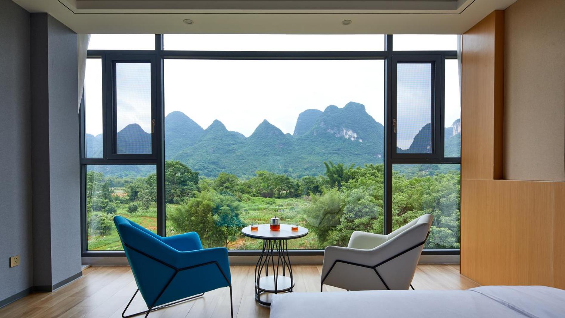 Yangshuo Fortune Lake Inn- One Way Free Pick Up From Airport Or Ts Over 3 Nights エクステリア 写真