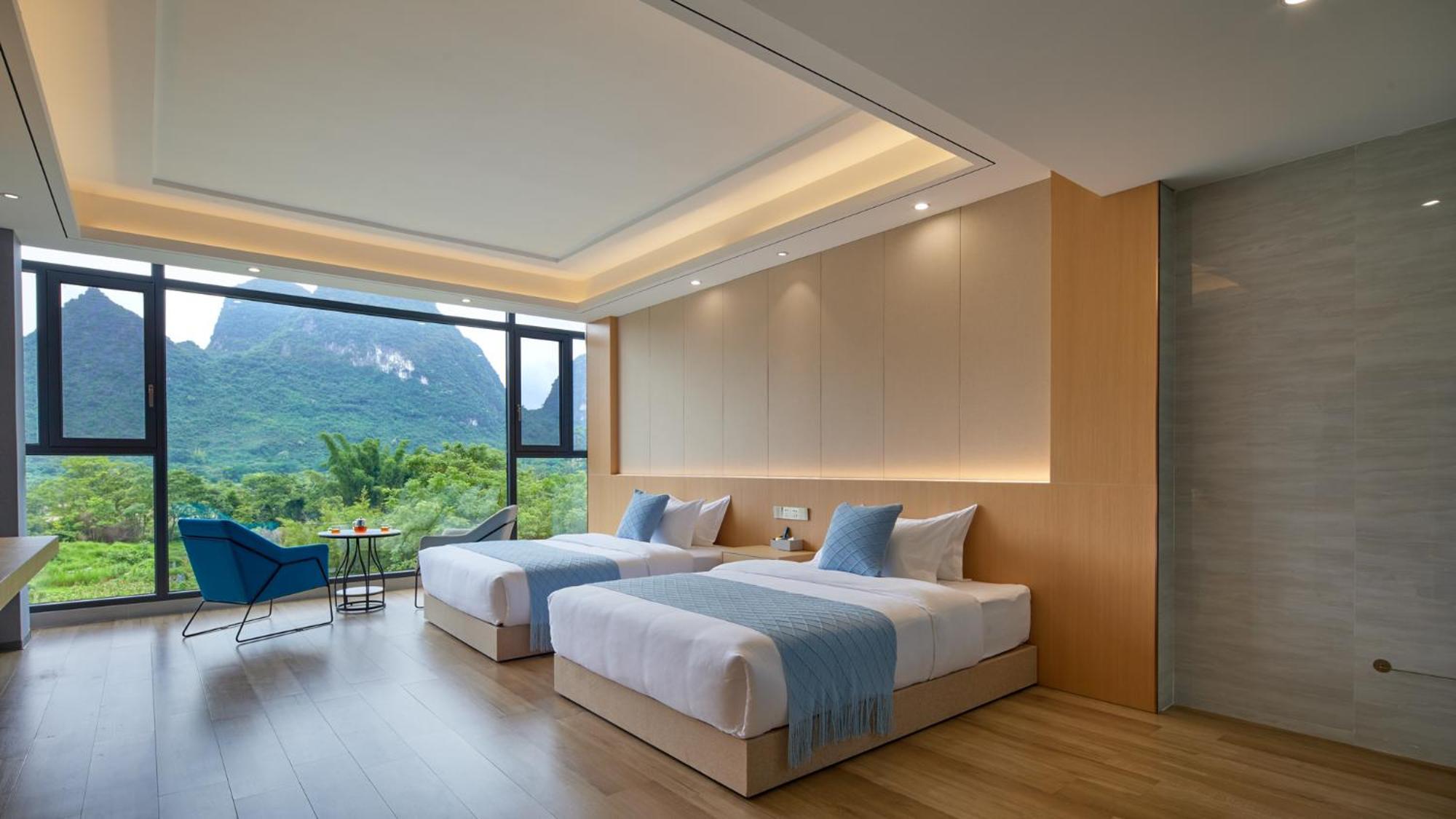 Yangshuo Fortune Lake Inn- One Way Free Pick Up From Airport Or Ts Over 3 Nights エクステリア 写真