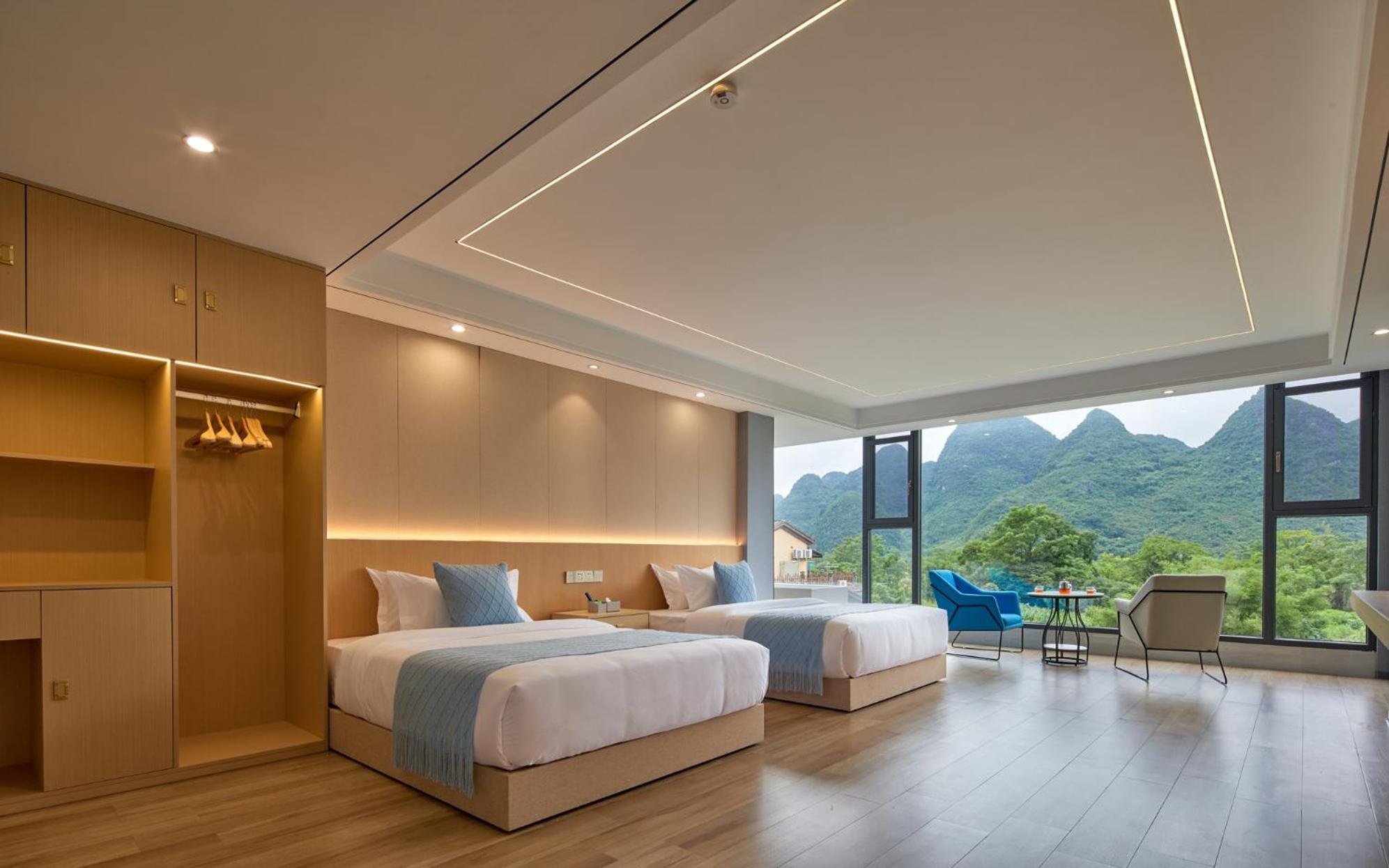 Yangshuo Fortune Lake Inn- One Way Free Pick Up From Airport Or Ts Over 3 Nights エクステリア 写真